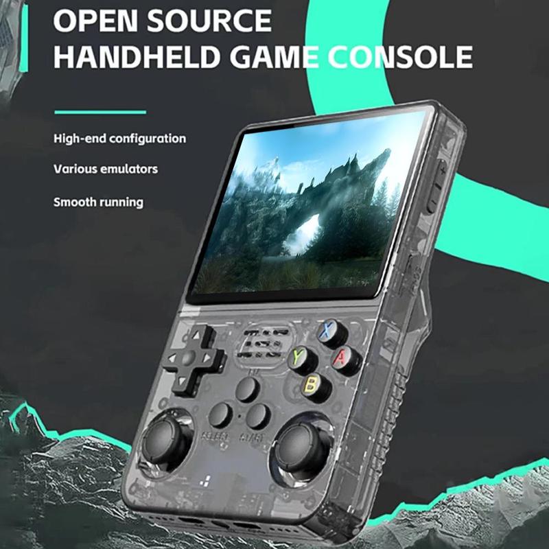 Retro Game Console, Gaming Room Gadgets, 3.5 Inch IPS Screen Portable Game Consoles, Handheld Game Device, Male Game Peripherals Room Accessories, Linux System Video Gaming Device, Gaming Console, Ideal Gift for Boys