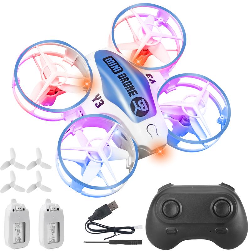 Mini Drone for Kids with Multicolor LED Lights, Long Flight Time, 3 Speed Modes, 360° Flip, Easy to Control, Safe for Beginners, USB Rechargeable, Lightweight