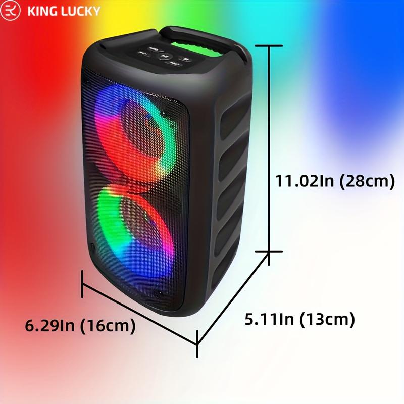 HY-3317 Wireless Speaker with Microphone, Large Loudspeaker Box, Stereo Speaker, Subwoofer, Outdoor Wireless Speaker, Party Disco Light TWS,TF Aux, Mic