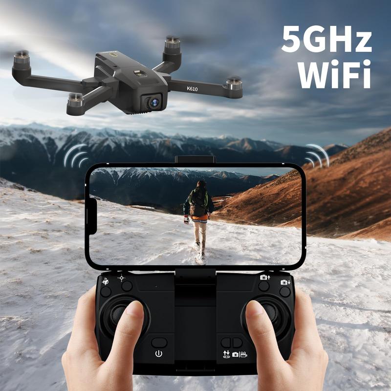 KARUISRC K610,Folding GPS Mini-Drone with 4K HDR Video Camera for Adults,Remote Control Toys Gifts for Boys Girls with Altitude Hold,Headless Mode,20 Mins Flight Time