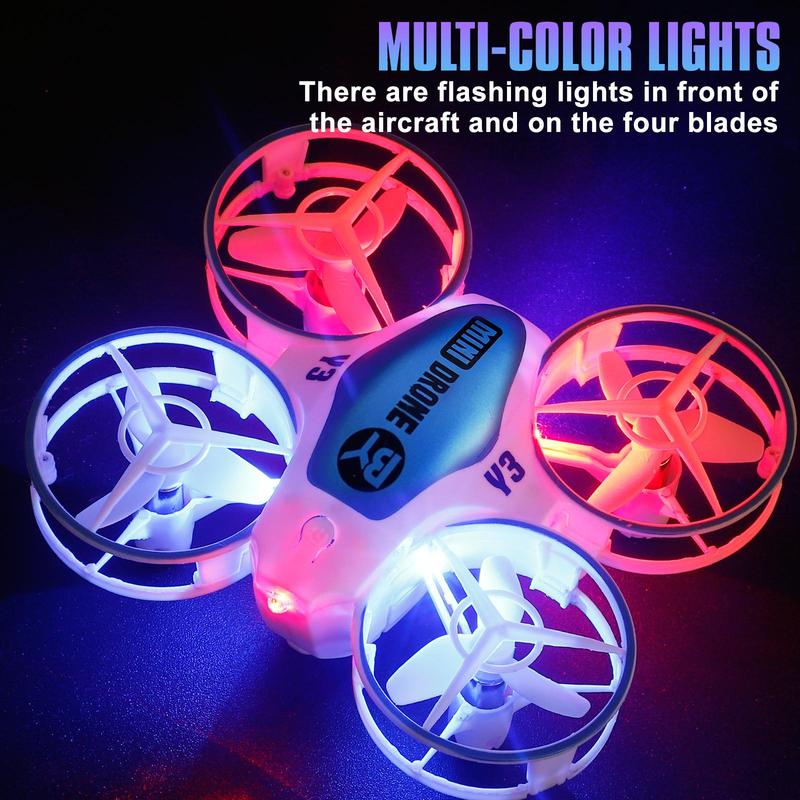 Mini Drone for Kids with Multicolor LED Lights, Long Flight Time, 3 Speed Modes, 360° Flip, Easy to Control, Safe for Beginners, USB Rechargeable, Lightweight