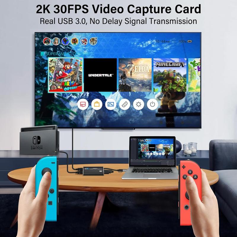 HDMI Video Capture Card for  - 4K External Capture Card for Streaming with USB 3.0 and 2K 30FPS  Capture for   PS5  PS4 Steam Deck