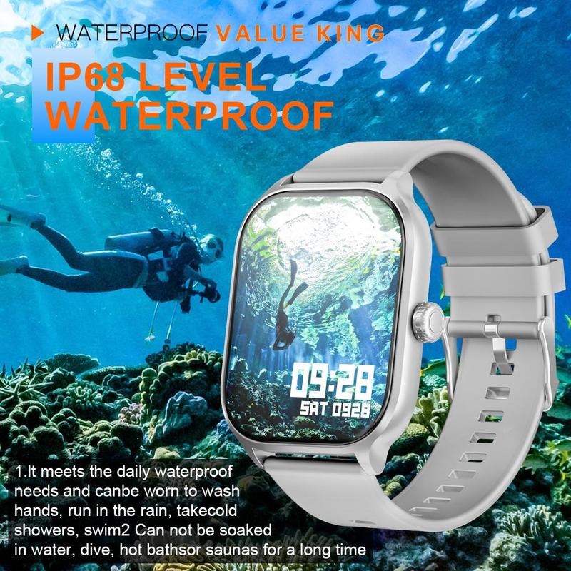 Multifunctional Smartwatch for Men & Women, Summer Digital Smartwatches with Heart Rate Monitoring & Sleep Tracking, Sports Fitness Tracker Smart Watch for iPhone Android Smartphone, Wearable Wristwatch, Fitness Watch, Men's Tech Gadgets 2024