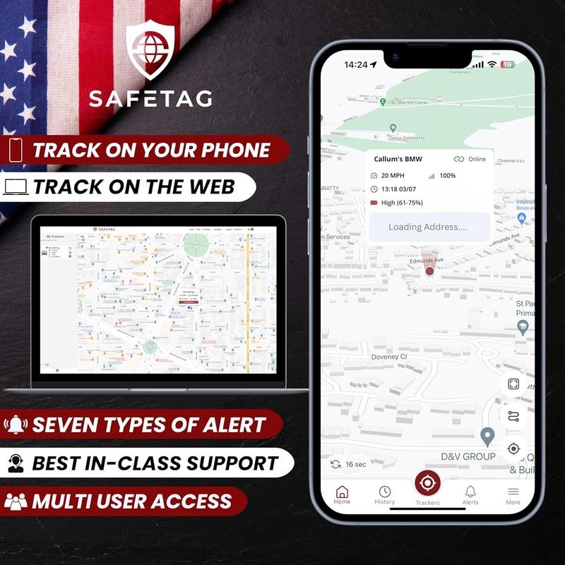 4G LTE Car GPS Tracker, Vehicle Location Every 10-30 Seconds, Multiple GeoFences, Route Playback, Speed Monitoring, Driving Behavior Analysis, No Activation Fees, Cancel Anytime, 7-Day Free Trial Available