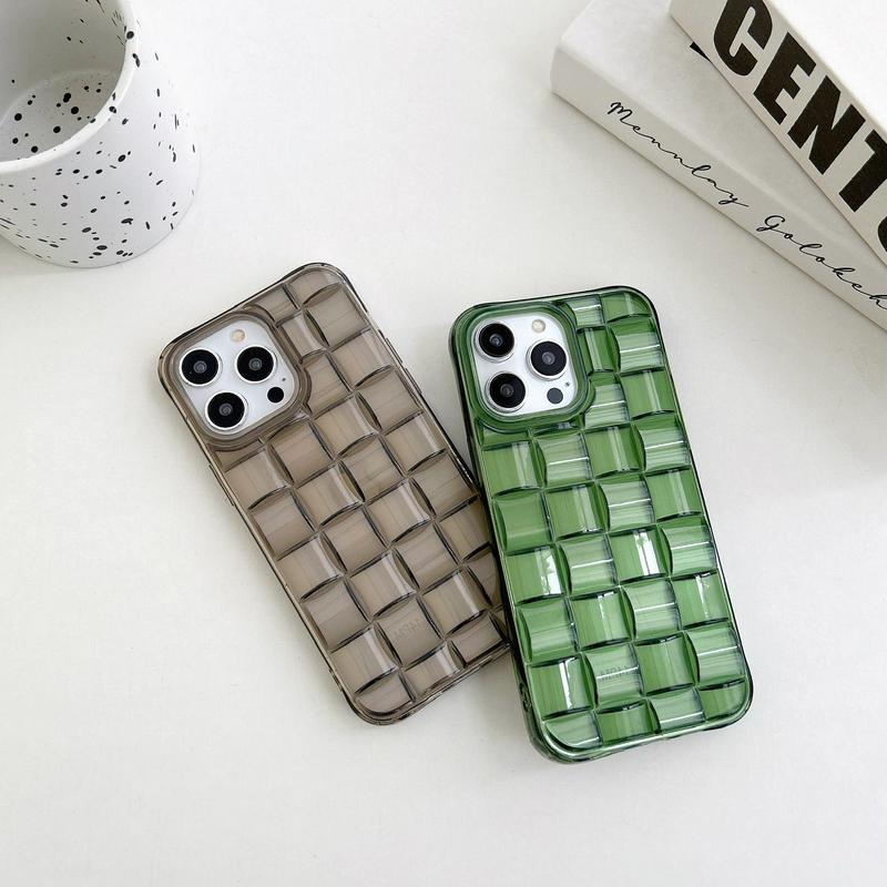 Fashionable Chocolate Block Pattern Phone Case, 1 Count Anti-drop Cellphone Protective Case, Shockproof Mobile Phone Cover for iPhone