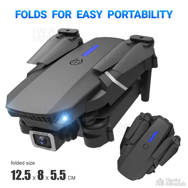 Drone 2024 4K HD Dual Camera WiFi FPV RC Foldable Quadcopter + 4 Batteries