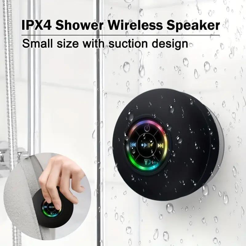 Mini Bluetooth Shower Speaker,Portable Bluetooth-compatible Speaker for Beach, Shower & HomeMini Portable Wireless Speaker.ortable Wireless Speaker with Suction Cup.Pairs Easily to Phones, Tablets, Computer.