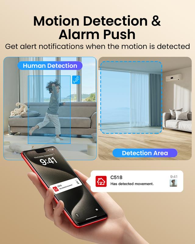 ZOSl WiFi Indoor Pan Tilt Smart Security Camera iphone ipad remote access best home security cameras best 2024 wireless wireless camera