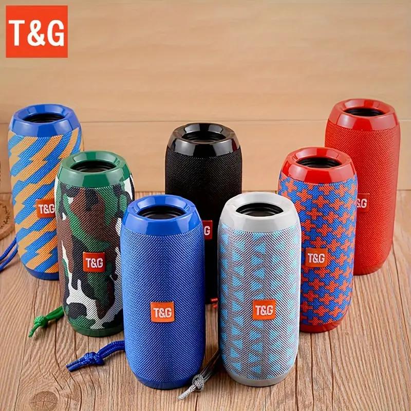 Portable wireless speaker with colorful LED lights, outdoor 3D stereo bass luminous speaker, TWS stereo bass sound column, hands-free calling FM TF card USB flash drive, connect to mobile phone tablet TV, wireless portable audio.