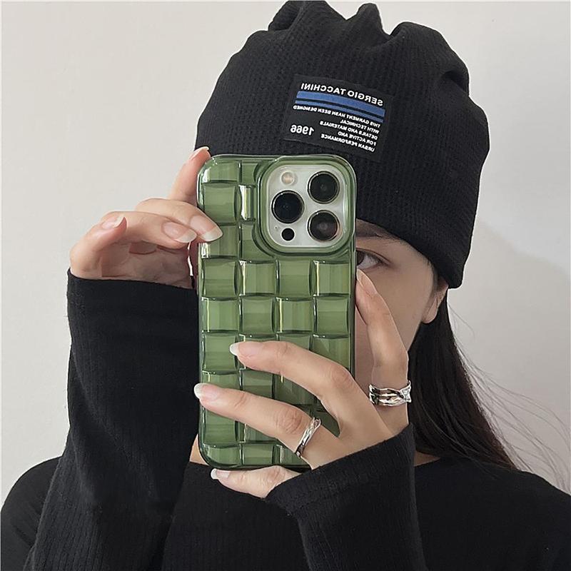 Fashionable Chocolate Block Pattern Phone Case, 1 Count Anti-drop Cellphone Protective Case, Shockproof Mobile Phone Cover for iPhone