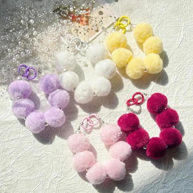 Cute Plush Phone Chain, Anti-lost Phone Lanyard, Fashion Phone Strap for Women & Girls, Mobile Phone Decoration Accessories