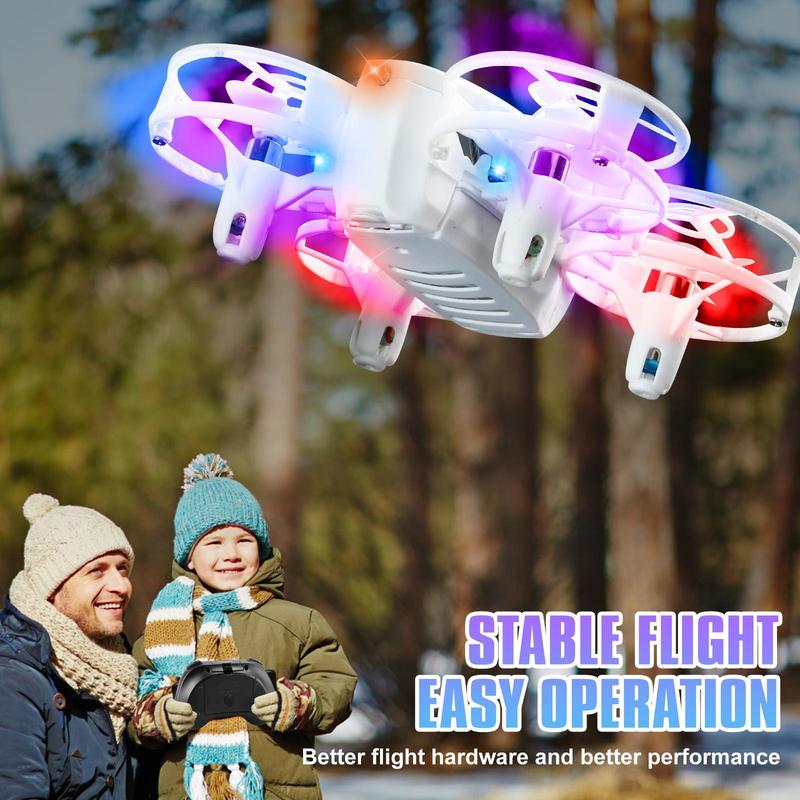 Mini Drone for Kids with Multicolor LED Lights, Long Flight Time, 3 Speed Modes, 360° Flip, Easy to Control, Safe for Beginners, USB Rechargeable, Lightweight