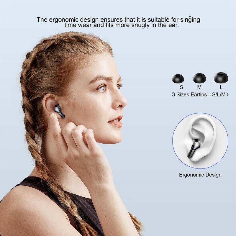 [Christmas Sale] 2024 Wireless Bluetooth 5.3 Smart Earbuds with Noise-Canceling Microphone for Sports Men and Women with Stereo Bass and 40 Hours of Standby Time