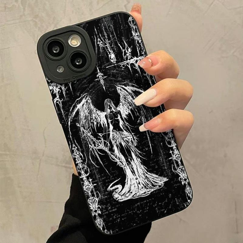 Creative Pattern Phone Case, Decorative Phone Protector Cover, Phone Accessories Compatible with iPhone 11 12 13 14 15 16 Pro Max