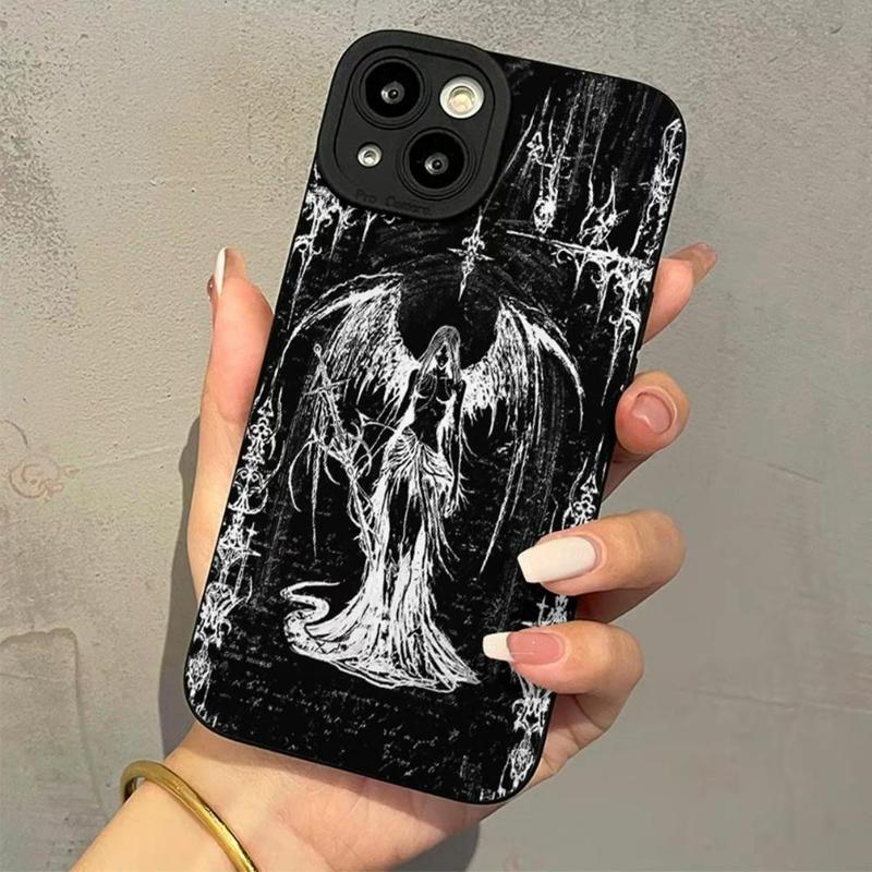 Creative Pattern Phone Case, Decorative Phone Protector Cover, Phone Accessories Compatible with iPhone 11 12 13 14 15 16 Pro Max