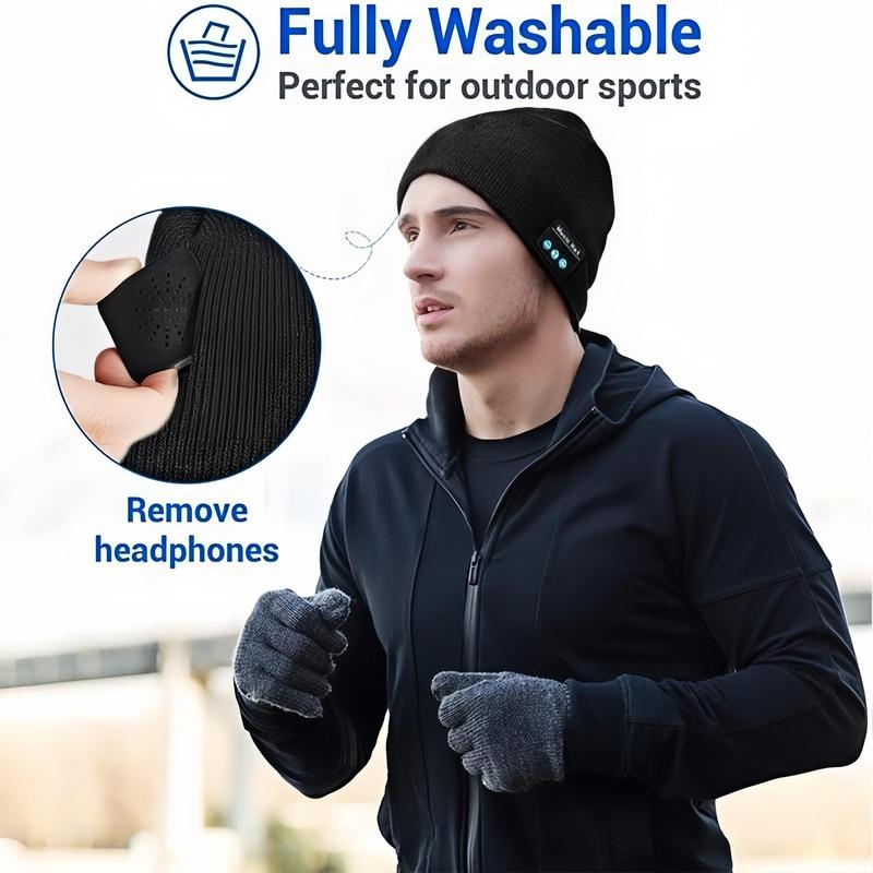 Wireless Beanie Hat Headphone, Smart Wireless Audio Headset, Music Beanie Hat, Rechargeable Smart Earphones, Bluetooth-compatible Beanies Music Hat