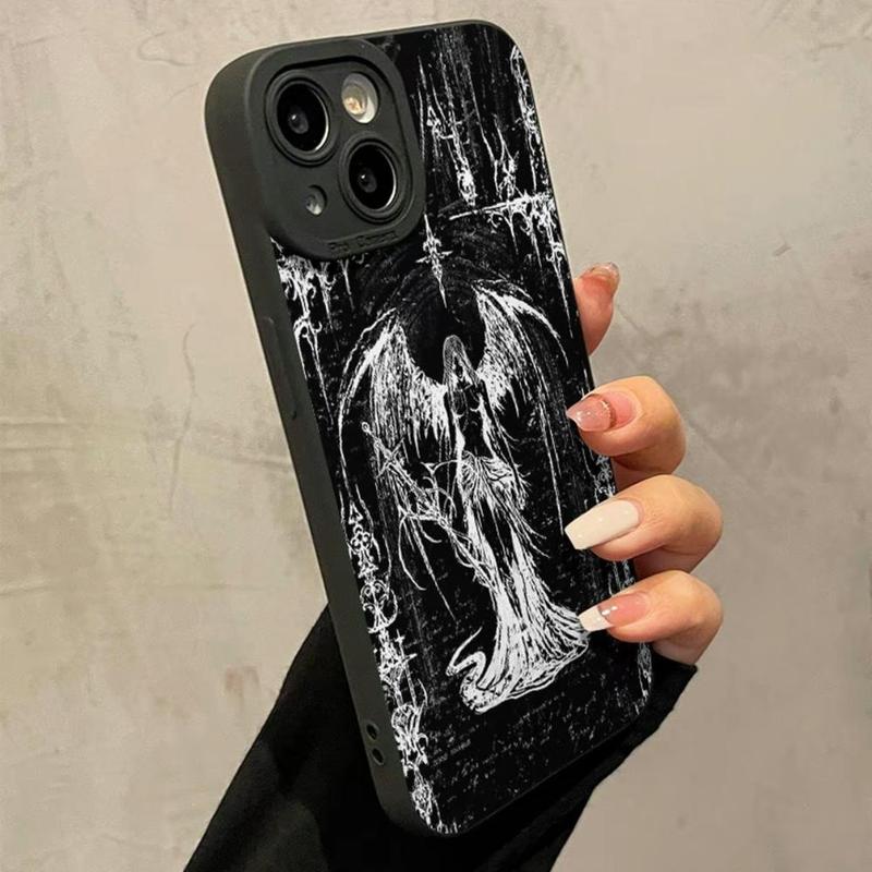 Creative Pattern Phone Case, Decorative Phone Protector Cover, Phone Accessories Compatible with iPhone 11 12 13 14 15 16 Pro Max