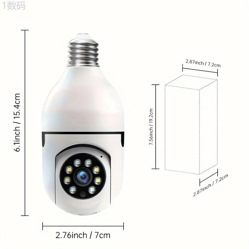 4K Bulb Security Outdoor Wireless 5G And 2.4GHz WiFi 4K HD Bulb Indoor, 360° Panoramic Home Security, Intelligent Motion Detection And Alarm, Two-way Audio, Full-color Night Vision Indoor outdoor Intelligent Anti-theft APP Con Waterproof