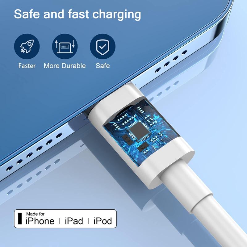 35W PD Fast Charger With 6FT USB C to iOS Cable for iPhone, Super Fast USB C Charger for iPhone 14 Pro Max 13 Pro 12 11 X XS 8 7 6 Fast Charging Charger Cable Set Cellphone Devices