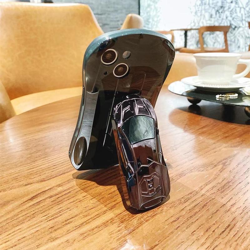 Car Shaped Phone Case with Holder, Anti-fall & Anti-fingerprint Mobile Phone Case, Shockproof Phone Cases for iPhone