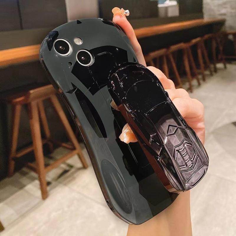 Car Shaped Phone Case with Holder, Anti-fall & Anti-fingerprint Mobile Phone Case, Shockproof Phone Cases for iPhone