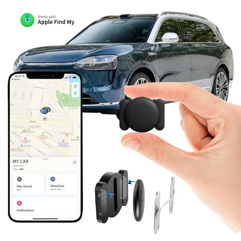 Find My Compatible GPS Tracker with Weatherproof Mini Magnetic Case(IOS Only) - No Monthly Fee, Real-Time Location Monitor, and Extended Battery Life