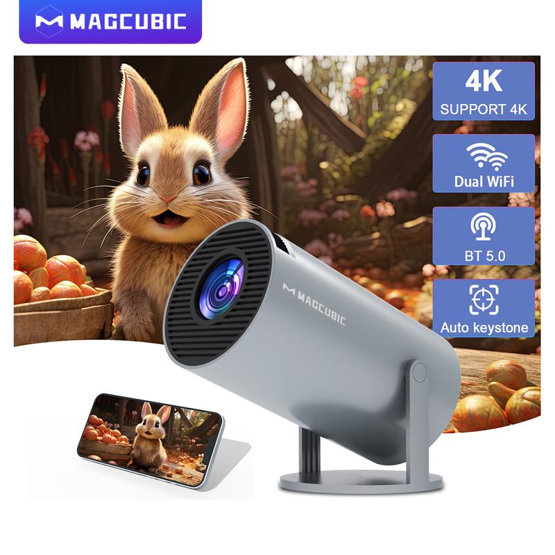 Magcubic 4K HY300 Pro Projector Android 11 260ANSI Dual WIFI Allwinner H713 BT5.0 Native 720P Wifi6 Home Theater Outdoor portable 180°Rotatable