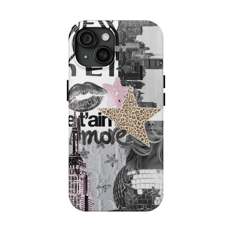 NYC Collage Phone Case | Retro Y2K Design, Aesthetic Cityscape Phone Cover for iPhone 16 Pro Max, Samsung, Pixel