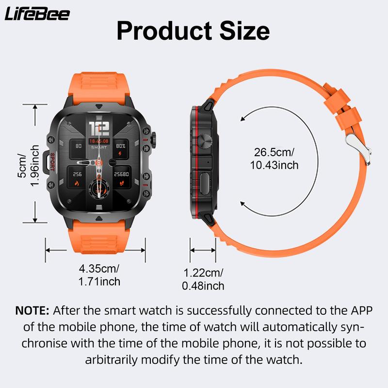 LIFEBEE Multifunctional Smartwatch for Men & Women, Summer Fitness Tracker Smartwatches, 100+ Sport Modes Wristwatch, Wireless Call Sports Smart Watches for Smartphone, Fitness Watch, Wearable Devices