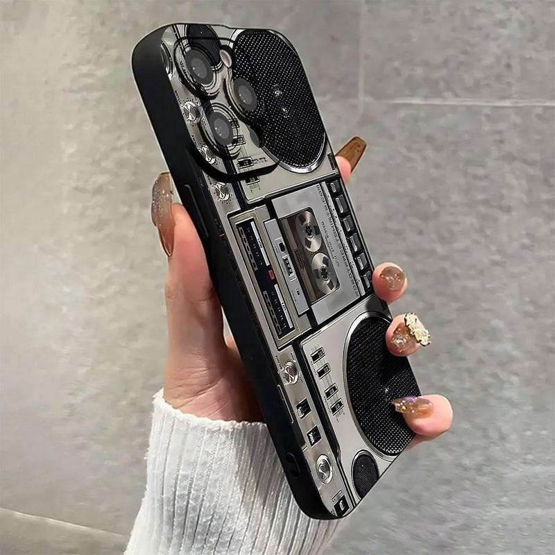 Vintage Cassette Tape Design Phone Case, Decorative Phone Protector Cover, Phone Accessories Compatible with iPhone 11 12 13 14 15 16 Series