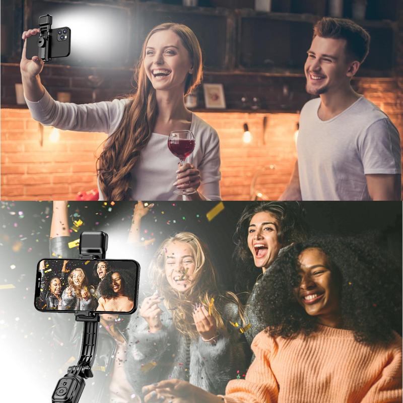 42 Inch Selfie Stick Tripod with Fill Light, 1 Count Extendable Phone Tripod Stand, Multifunctional Selfie Stick with Detachable Remote & Phone Holder