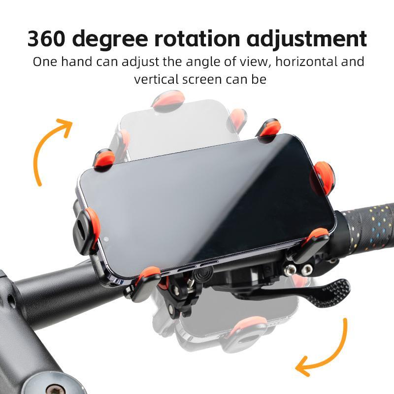 ROCKBROS Bike Phone Holder- Adjustable Motorcycle Phone Mount Handlebar Clip for Bicycle Scooter, Cell Phone Clamp for 4.1