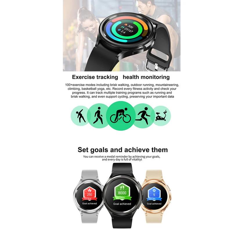 For Samsung Galaxy Watch6 Classic Smartwatch Men GPS Sports Health Heart Rate Waterproof Bluetooth Call Smart Watch 2024 New