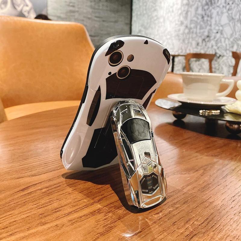 Car Shaped Phone Case with Holder, Anti-fall & Anti-fingerprint Mobile Phone Case, Shockproof Phone Cases for iPhone