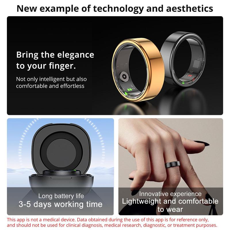 Wearable Smart Ring, Camera Remote Smart Ring with Multi-sport Modes, Fashionable Sports Ring for Men & Women, Electronic Gadgets Compatible with Android & iOS