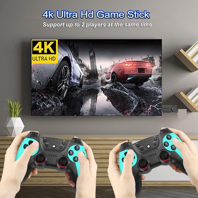 30000+ Games, Retro Game Console, Handheld Console, Plug and Play Video Game Stick, retro play retro game stick 9 emulators, 4K HDMI Output, Premium Dual Competitive level Dual Controllers