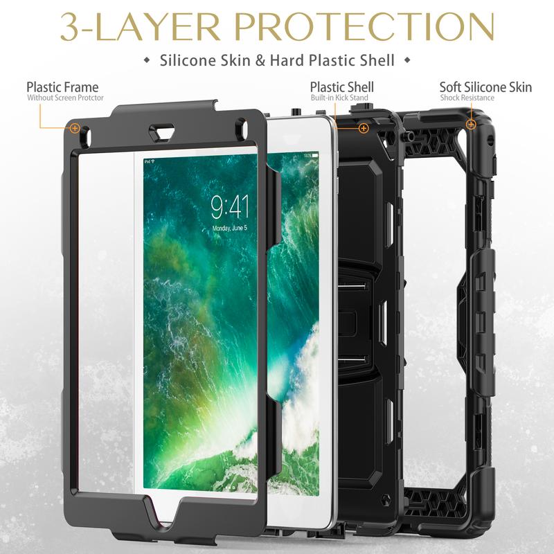 Rugged Defender iPad Case for (9.7-Inch) -  Shockproof