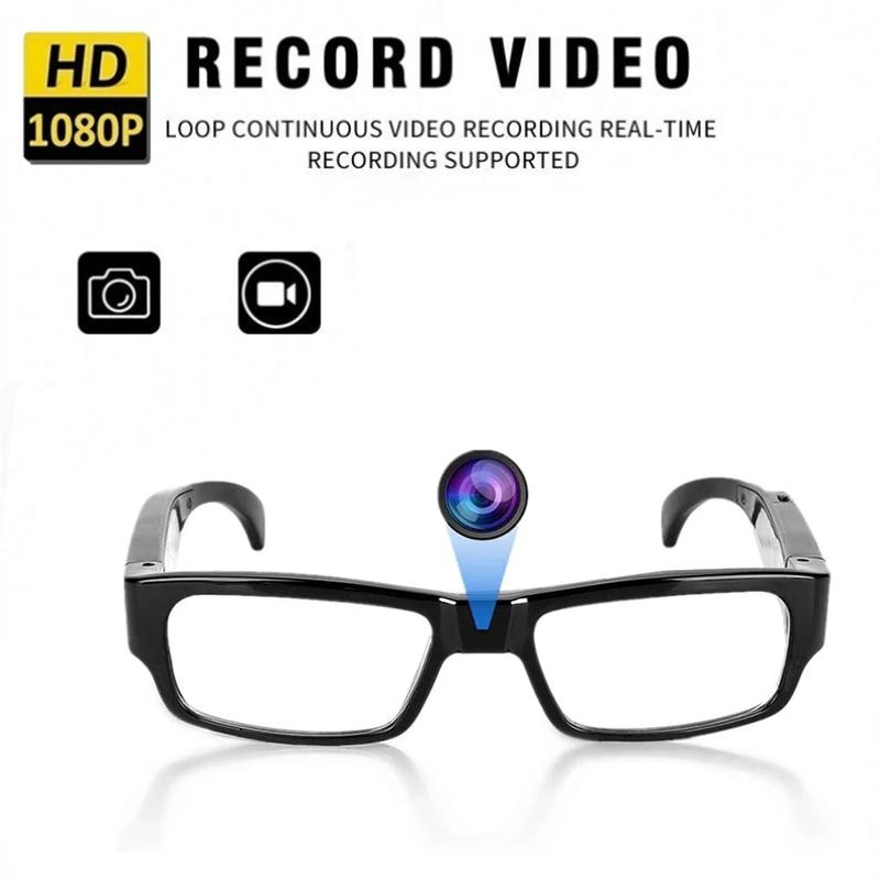 1080P HD Mini Camera Glasses Cycling Recording Glasses Camera Smart Glasses for Cycling, Outdoor, Fishing, Police, Travelling