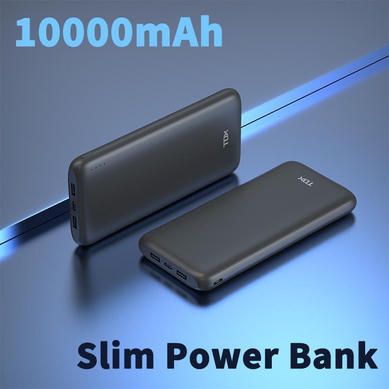 10000mAh 2A Portable Power Bank, Easy to Carry Lightweight Power Bank, Compact Power Bank For Outdoor Travel Use, Suitable For Android iPhone Smartphone