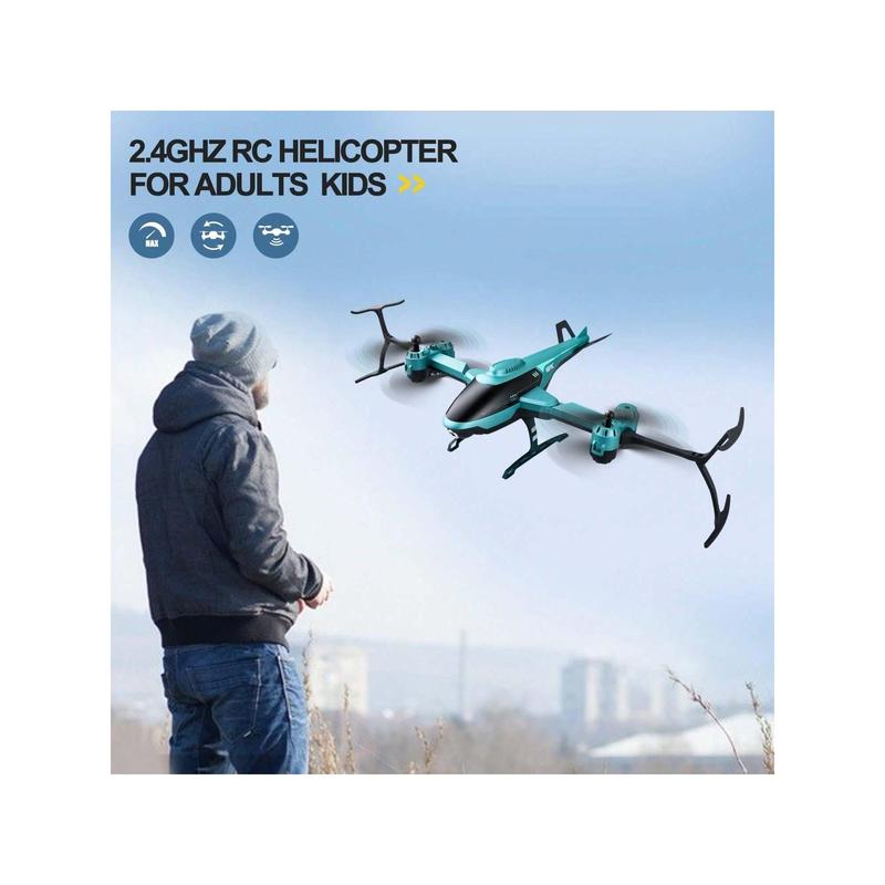 4DRC 4DV10 Drone With 1080P HD Camera For Adults,Helicopte Mini Foldable RC Quadcopter WIFI FPV Live Video For Beginners,3D Flips, Gestures Selfie, Altitude Hold, One Key Start, 2 Batteries