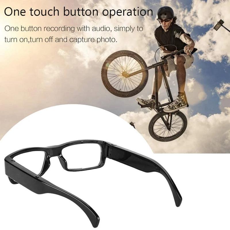 1080P HD Mini Camera Glasses Cycling Recording Glasses Camera Smart Glasses for Cycling, Outdoor, Fishing, Police, Travelling