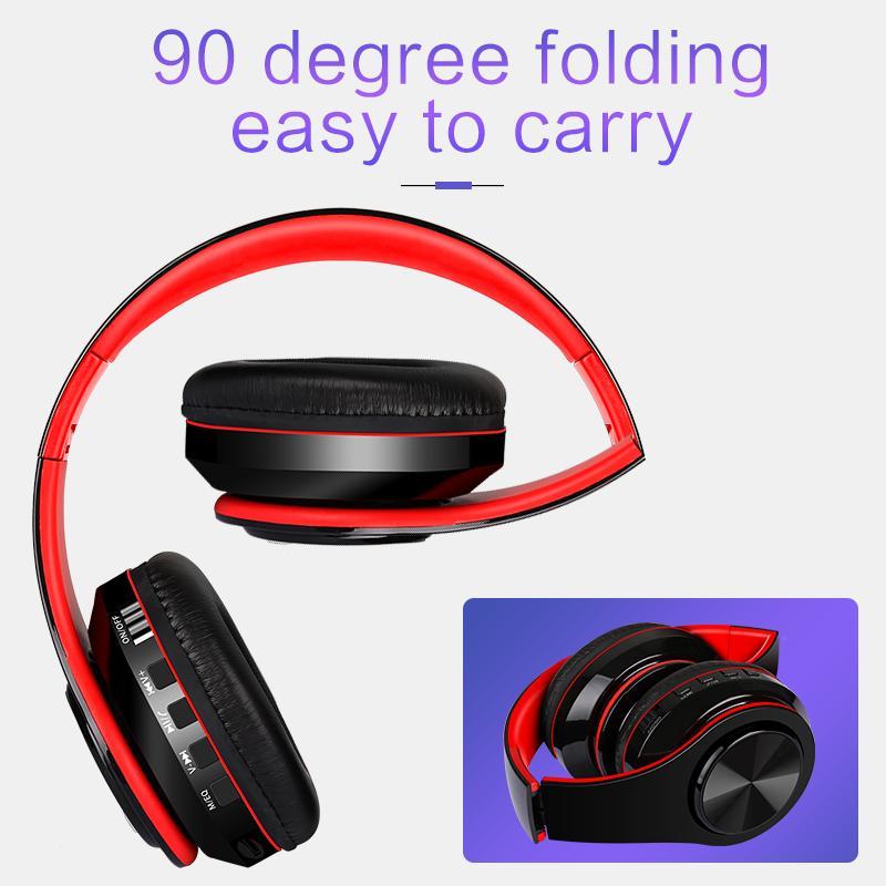 Foldable Wireless Over-ear Headphone, Sports Running Headphone, Wireless Bluetooth-compatible Headset for Gaming, Music & More