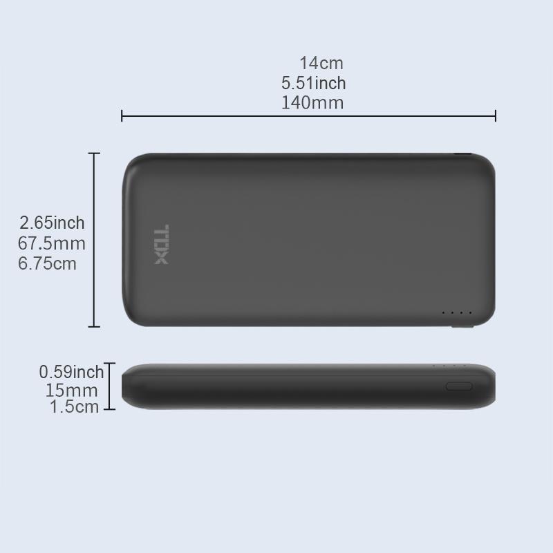 10000mAh 2A Portable Power Bank, Easy to Carry Lightweight Power Bank, Compact Power Bank For Outdoor Travel Use, Suitable For Android iPhone Smartphone