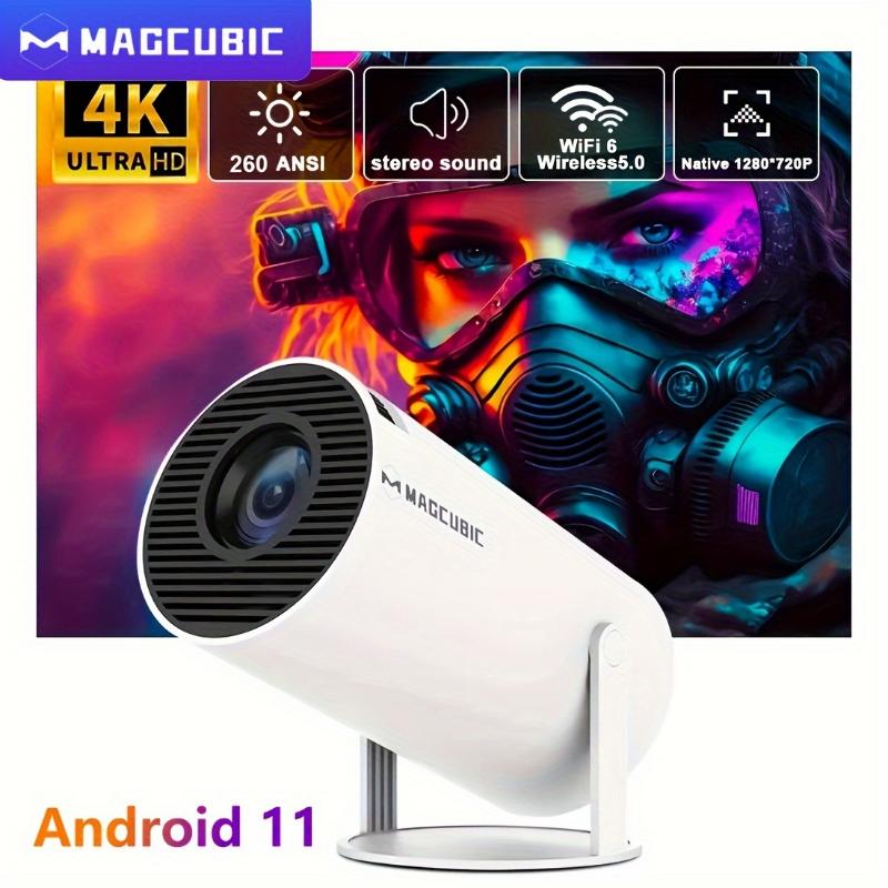 Magcubic Projector Android 11.0 260ANSI WiFi6 US Plug Allwinner H713 Mali-G312 Dual Wifi HD 1280*720p wireless5.0 4K Auto Correction Home Theater