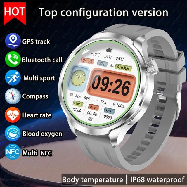 2024New For HUAWEI Sports Smart Bracelet Men Watch 1.85 AMOLED Screen GPS Compass Altimeter Waterproof Bluetooth Call SmartWatch