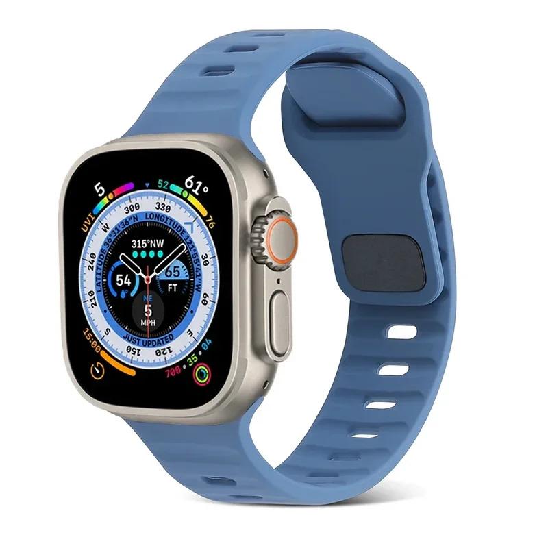 Silicone Strap for Apple Watch Band 49mm 45mm 44mm 41mm 46mm 42mm Sports Luminous Bracelet iWatch 10 9 8 7 6 5 4 SE Ultra 2 Belt Wearable