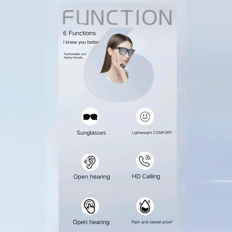 Wireless Smart Glasses Headphones,Multifunctional Smart Wireless Glasses Headset, Smart Sunglasses, Fashionable Driving Glasses