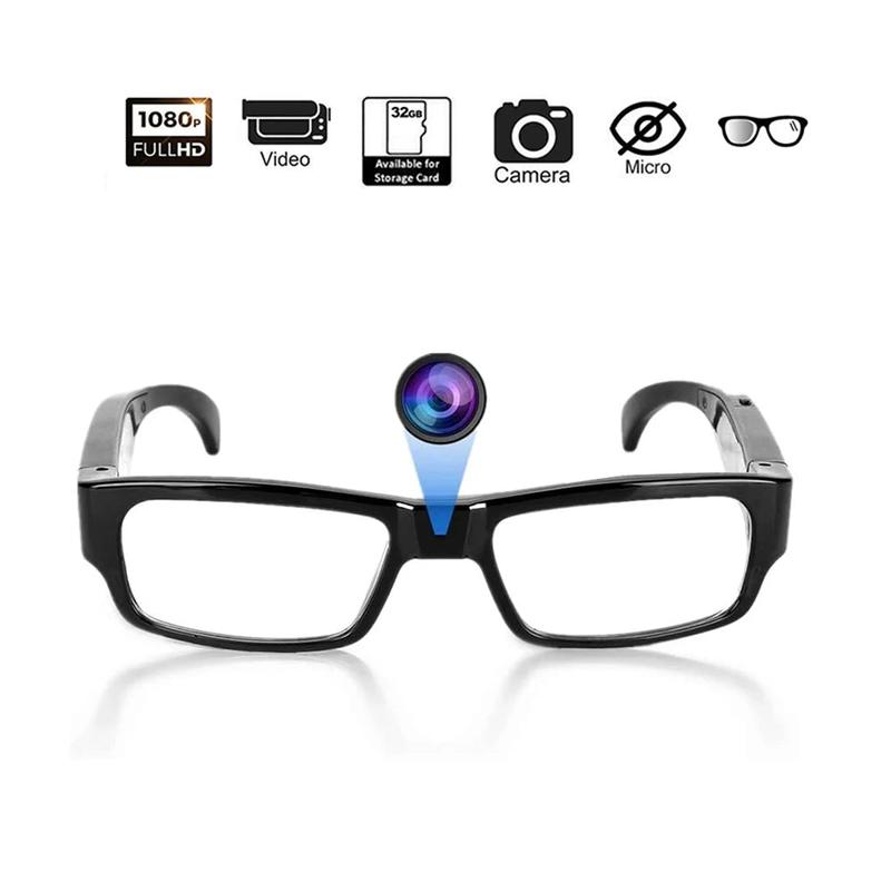 1080P HD Mini Camera Glasses Cycling Recording Glasses Camera Smart Glasses for Cycling, Outdoor, Fishing, Police, Travelling