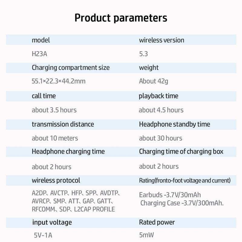 HP H23A Noise Cancelling Earphone, In-ear Design Wireless Headphone with Built-in Mic for Clear Calls & Music, Wireless Headphone for Gaming, Sports, Office