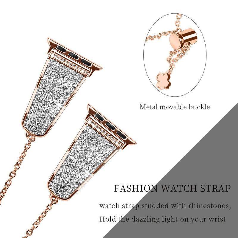 Spring Stainless Steel Watch Band (Band Only), Fashion Replacement Watch Band, Smart Watch Band for Apple Watch 38mm to 49mm, Wearable Accessories for Apple Watch